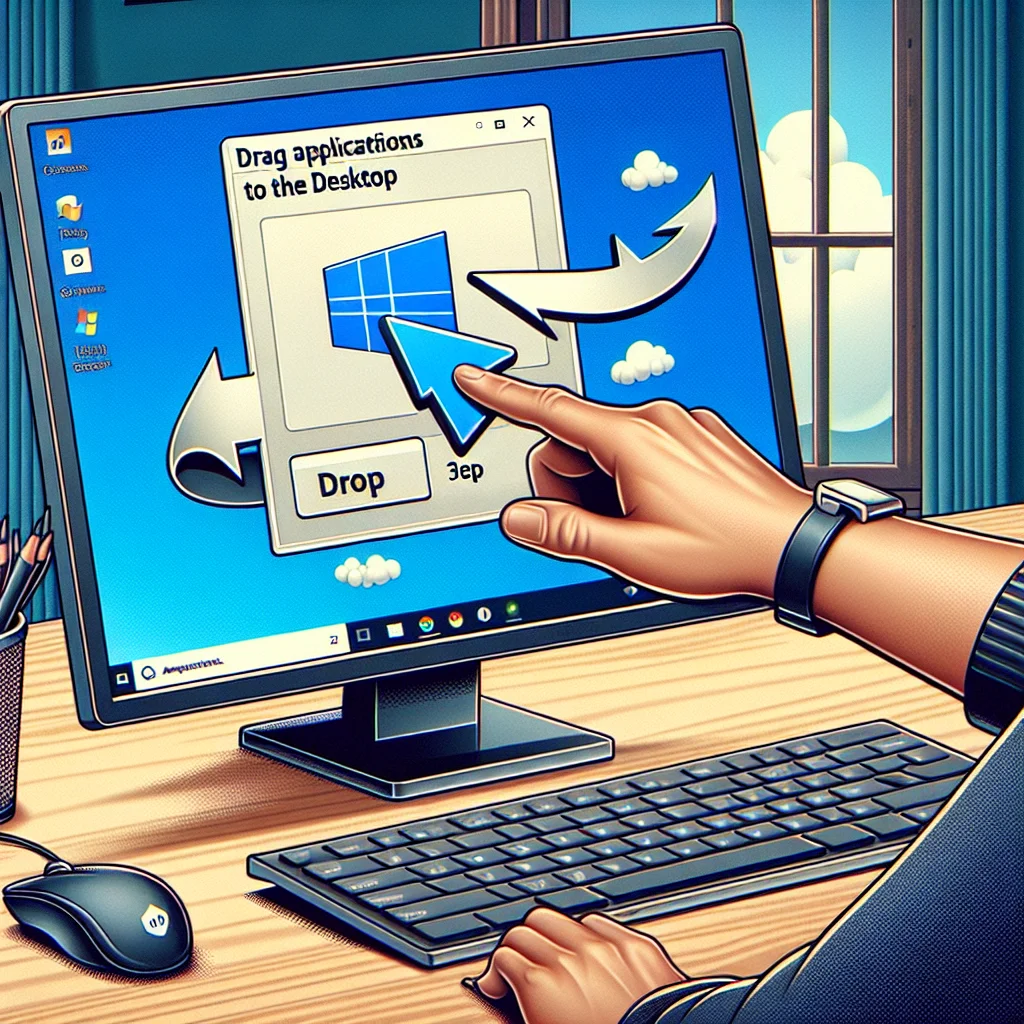 wie kann man apps auf den desktop ziehen windows 11